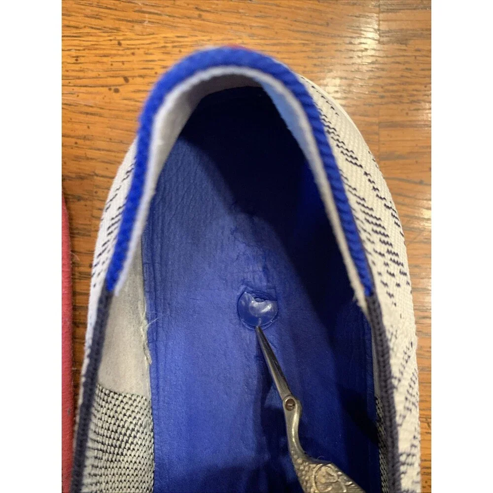 Rothy's Retired Rare Tiger Print Slip On Sneakers Shoes W10/EU 40.5/UK 7.5 Navy